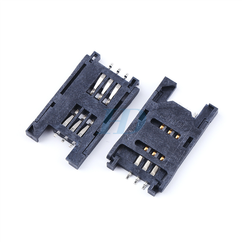 SIM卡座 翻盖式 6P 全塑 安全稳定信号传输